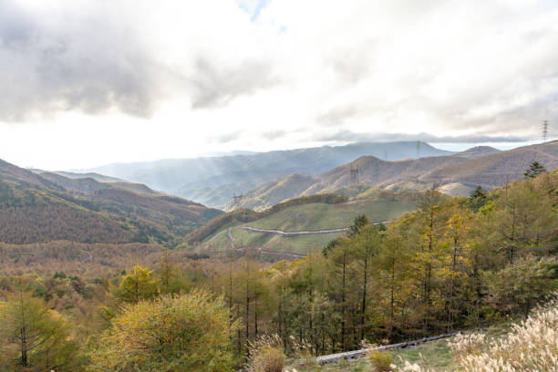 istock autumn view of Japan 1084322208