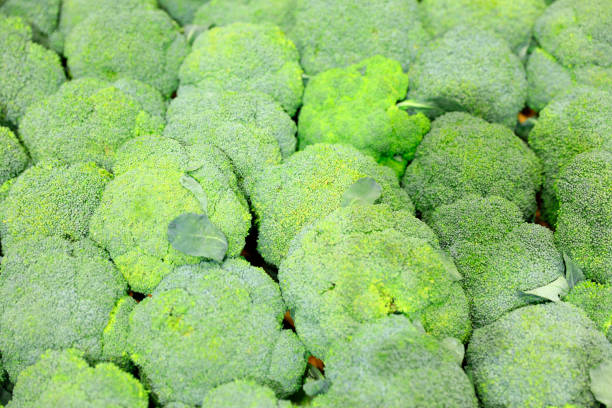 Broccoli on the market，A close-up