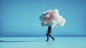 Humorous mobile cloud computing conceptual image