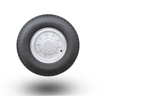 truck wheels isolated on white background