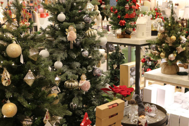 istock winter decoration. Christmas tree 1084377386