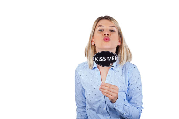 istock Kiss me - photo booth fun 1084390740