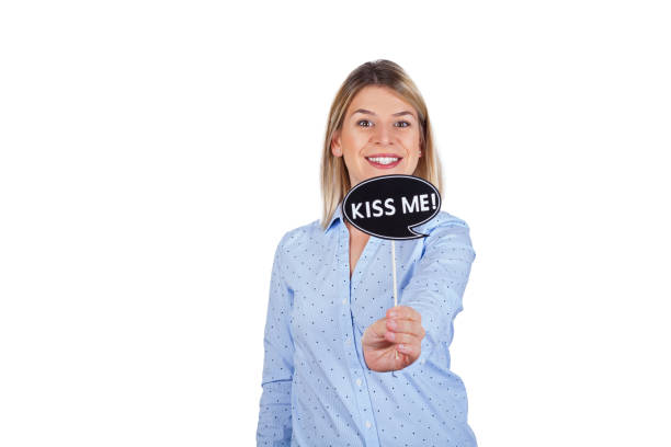 istock Kiss me - photo booth fun 1084390856