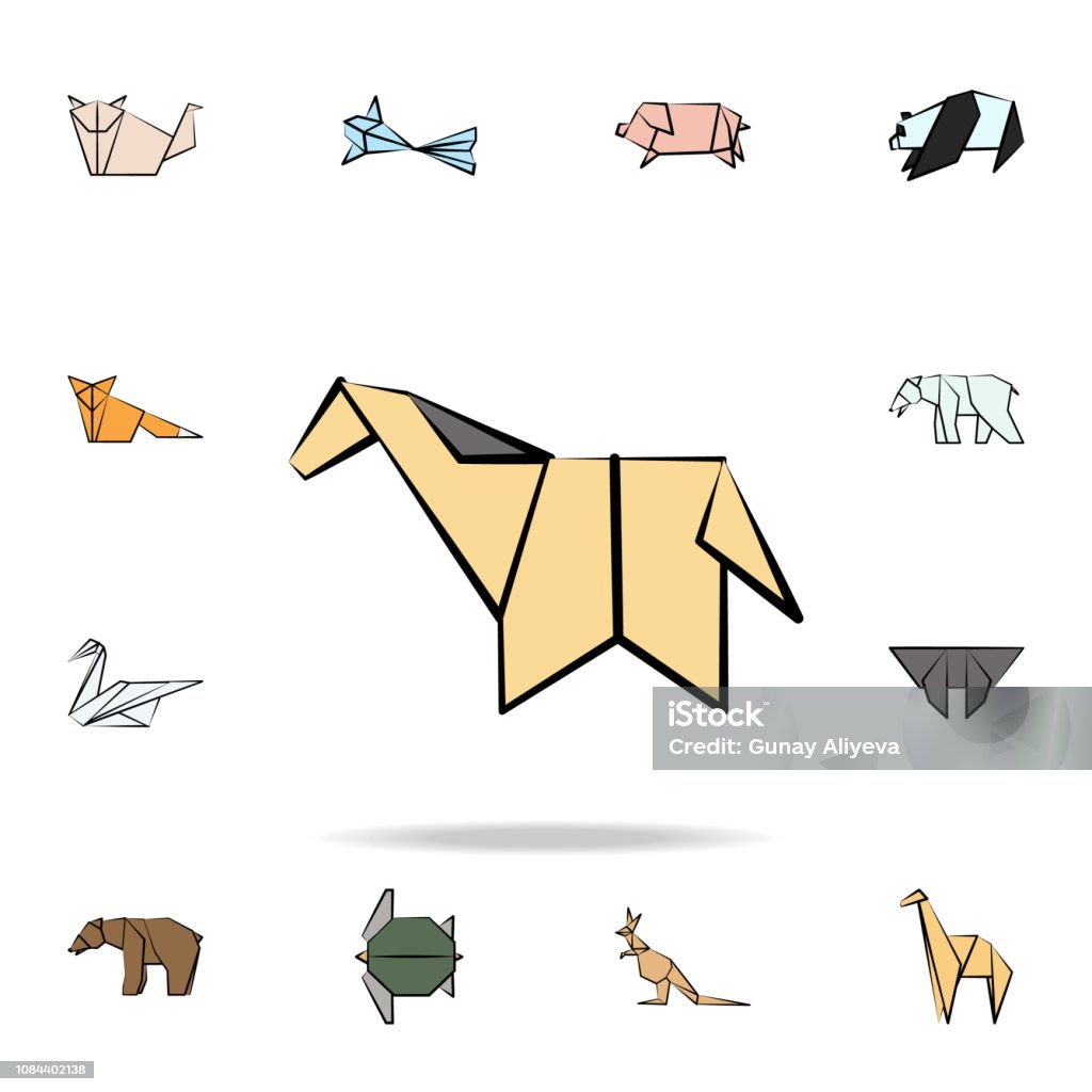 Biểu Tượng Origami Màu Ngựa Bộ Chi Tiết Động Vật Origami Trong Các Biểu  Tượng Phong Cách Vẽ Tay Thiết Kế Đồ Họa Cao Cấp Một Trong Những Biểu Tượng  Bộ Sưu