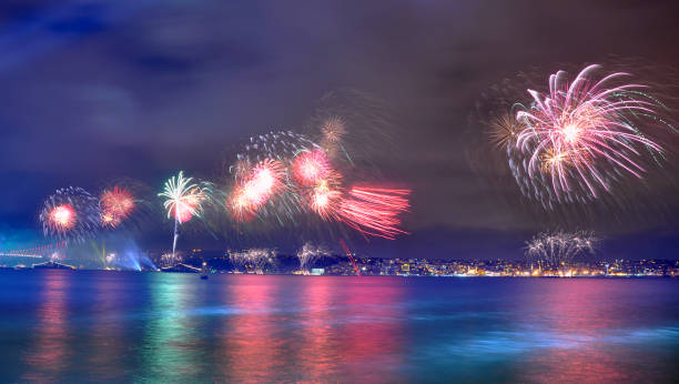 istock Happy new year and  city 1084402692