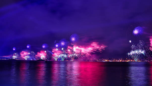 istock Happy new year and  city 1084402856