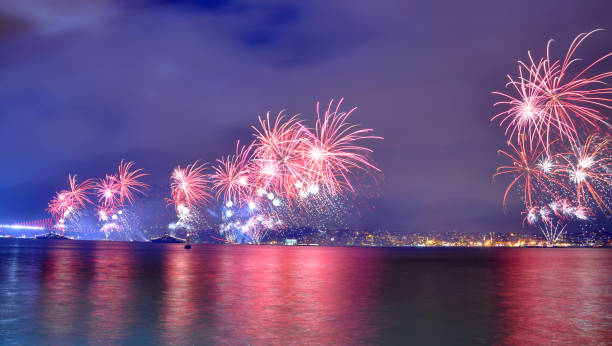 istock Happy new year and  city 1084402904