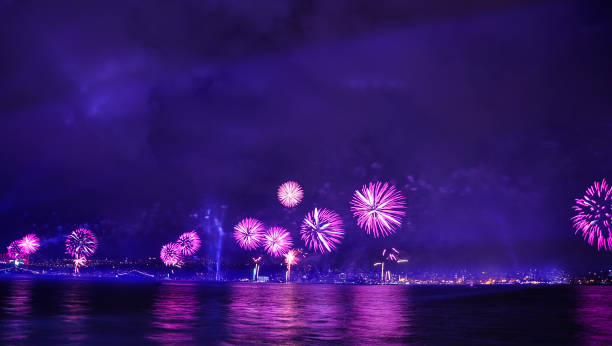 istock Happy new year and  city 1084404576