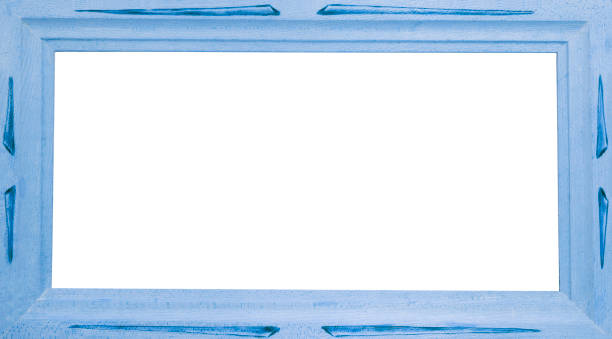 istock blue wooden frame isolated on white 1084406654