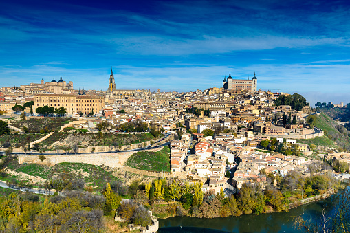 Panoramic view of the Toledo historic city in Spain