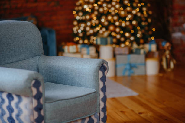 istock Christmas decoration Christmas tree with presents 1084415056