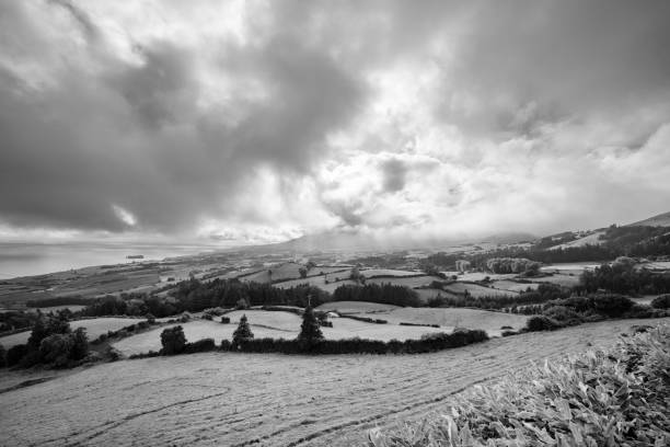 istock Black and White Sao Miguel View 1084440244