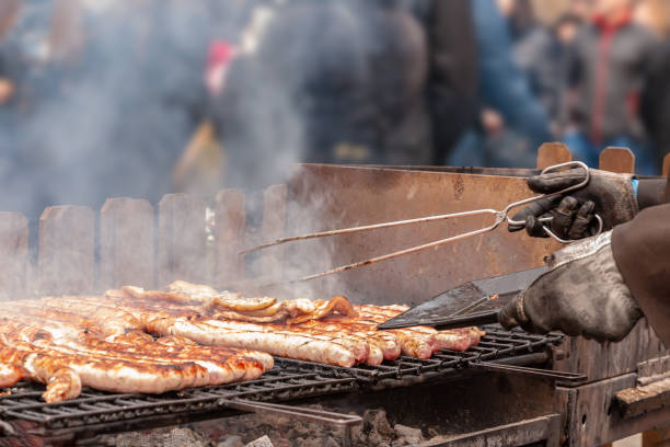istock Popular barbecue in the street 1084444688