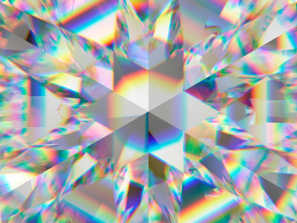 istock diamond structure extreme closeup and kaleidoscope. top view of round gemstone 3d render, 3d illustration 1084458588