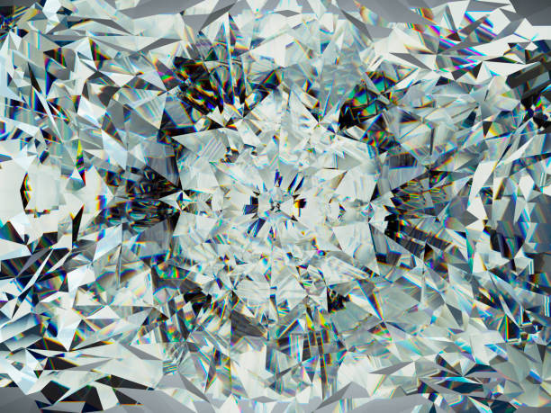 istock diamond structure extreme closeup and kaleidoscope. top view of round gemstone 3d render, 3d illustration 1084458868