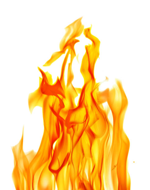 istock sparks of yellow bright flame on white 1084470982