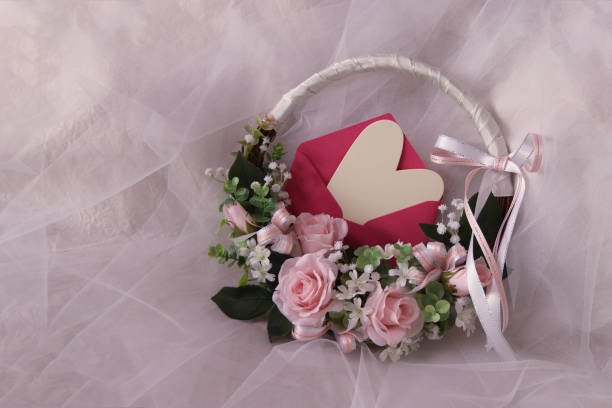 beautiful flowers in the basket