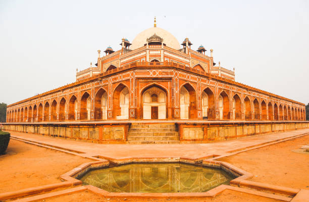 istock Humayun's Tomb in wide angel. 1084476514