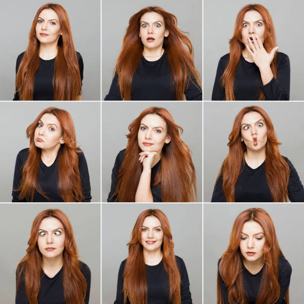 istock Real woman making different facial expressions 1084485614