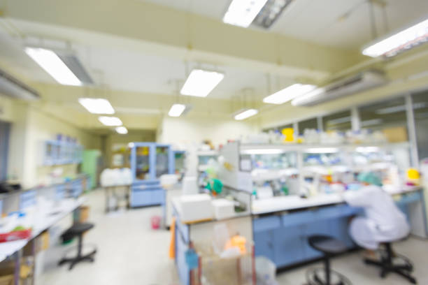 istock Scientist a working something test in laboratory, Out of focus, Concept science Background and Technology 1084485820