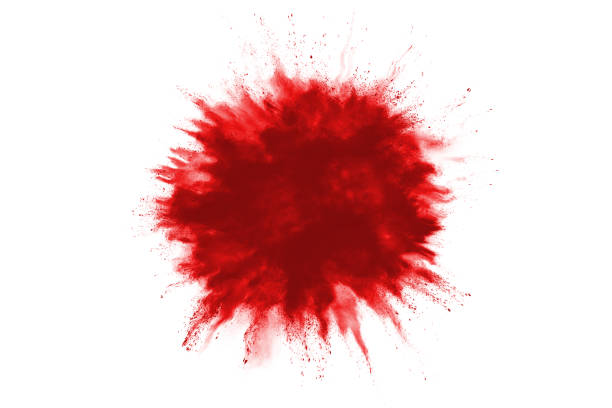 istock Red powder explosion on white background. Colored cloud. Colorful dust explode. Paint Holi. 1084488546