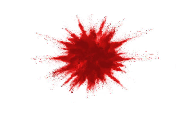 istock Red powder explosion on white background. Colored cloud. Colorful dust explode. Paint Holi. 1084488600