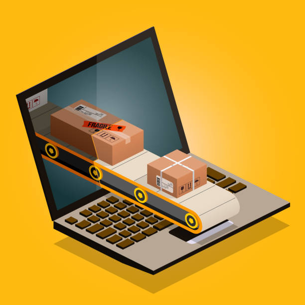 ilustrações de stock, clip art, desenhos animados e ícones de from producer to consumer - distribution warehouse illustrations