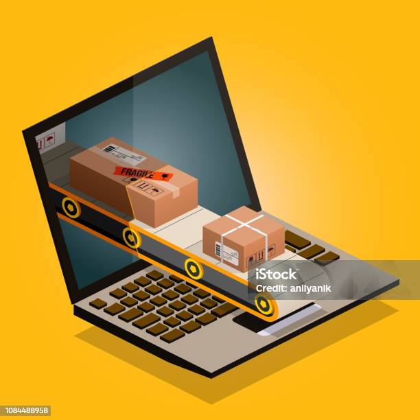 From Producer To Consumer Stock Illustration - Download Image Now - E-commerce, Ordering, Internet