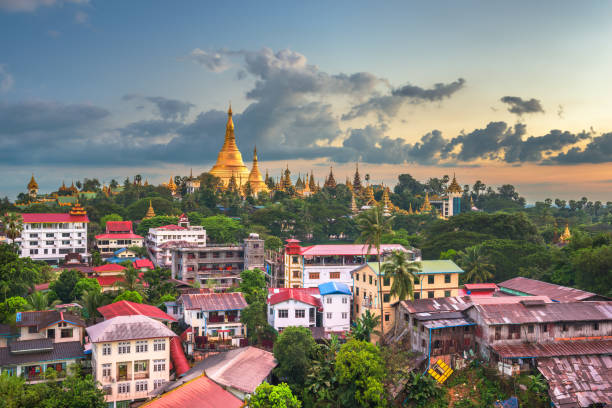 istock Yangon, Myanmar skyline with Shwedagon Pagoda 1084511594