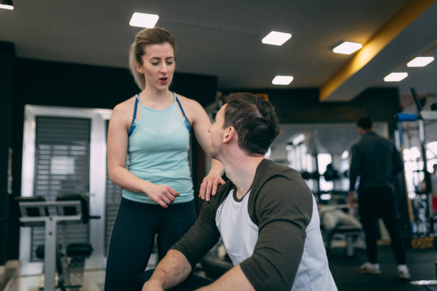 istock Fit couple having fun during  and after their training 1084519036