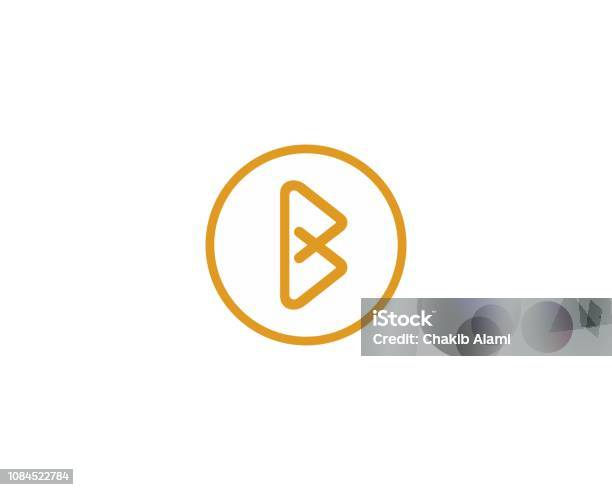 Letter B Icon Alphabet Symbol Stock Illustration - Download Image Now - Letter B, Logo, Monogram