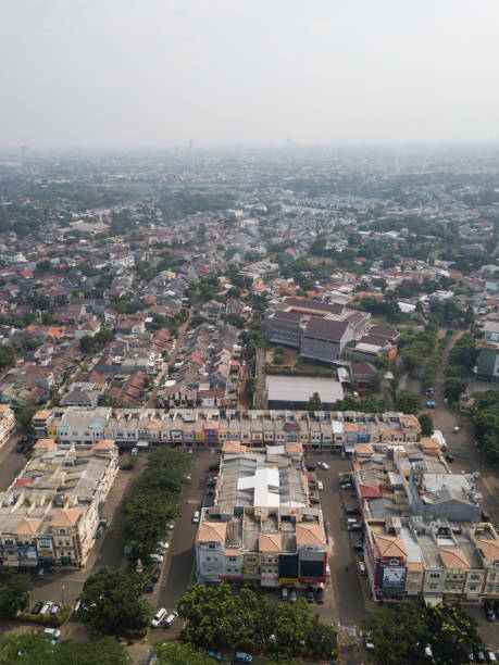 Housing Residential Complex Aerial view of housing complex at BSD, South Tangerang, Indonesia. tangerang photos stock pictures, royalty-free photos & images