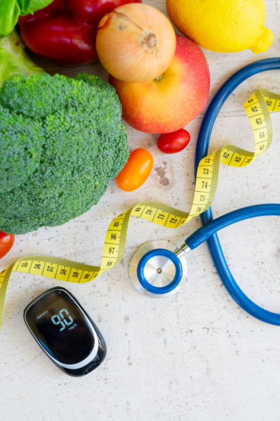 dieta saludable para la diabetes - síndrome metabólico fotografías e imágenes de stock
