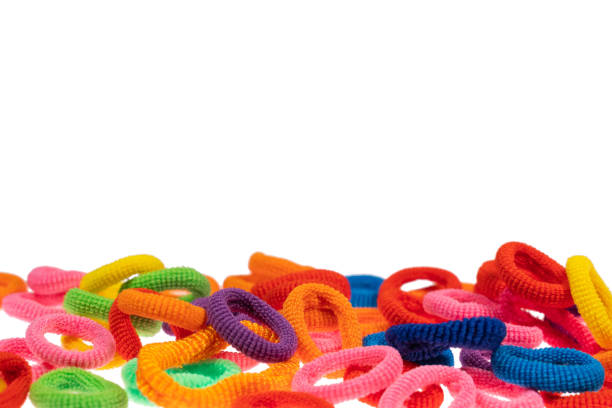 istock Colorful hair bands on white isolated background 1084540408