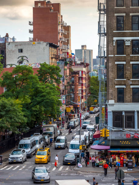 istock Lower Manhattan cityscape - Chinatown, NYC, USA 1084547136