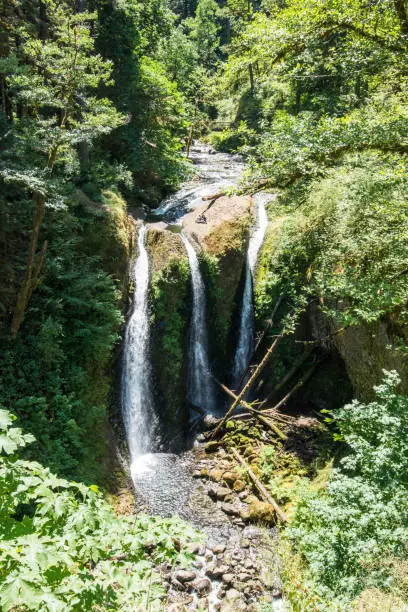 Triple Falls, located in Oregon's Columbia River Gorge National Scenic Area