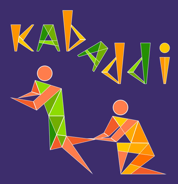 kabaddi ( kabaddi ) - martial stock illustrations