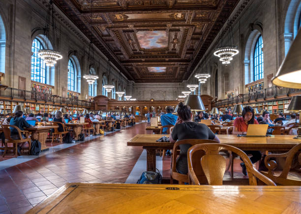 ニューヨーク公共図書館 - new york public library ストック��フォトと画像