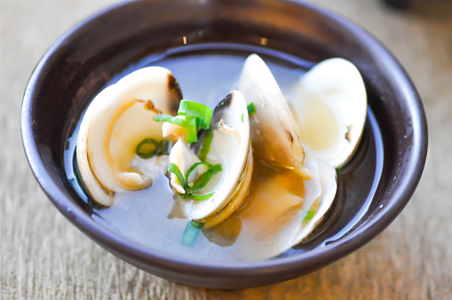 clam soup or shell soup, Japanese food