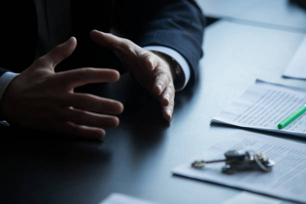 istock Businesswoman using hand gesture while sitting and talking in the meeting 1084561614
