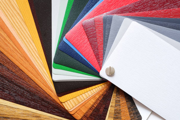 istock Samples of the colored lamination. The color palette on the table 1084562872
