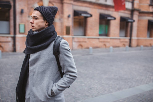 istock Fashionable handsome man in winter coat 1084575612