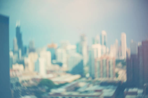 istock Blurred bokeh Chicago abstract cityscape skyline 1084587102