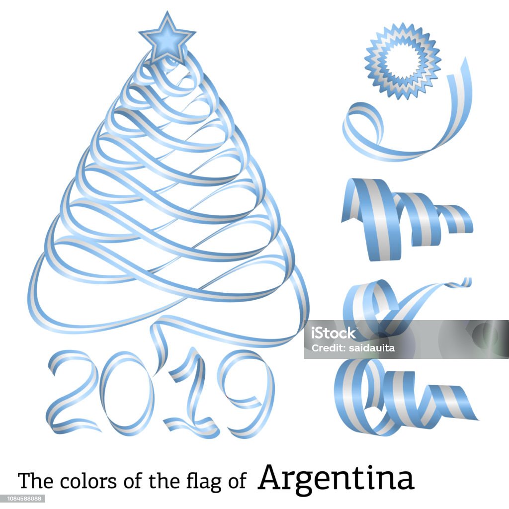 Pita Warna Pohon Natal Argentina Ilustrasi Stok - Unduh Gambar Sekarang -  Berkilau - Deskripsi Fisik, Bilangan, Dekorasi - Objek buatan - iStock