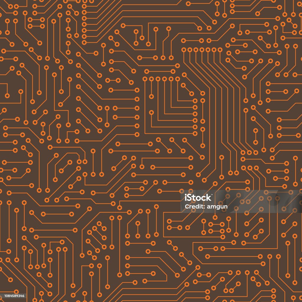 Computer Board Circut Pattern Computer Circuit Board Seamless Pattern Stock Illustration - Download ...