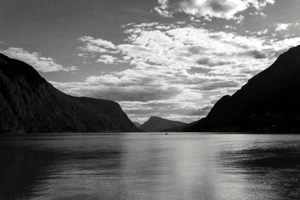 istock Monochromatic image of a Fjord 1084612110
