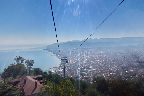 istock Ordu in Turkey and cable cars 1084613074