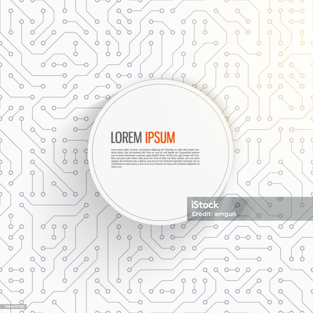 Computer Board Circut Pattern Computer Circuit Board Pattern With Copyspace Stock Illustration ...