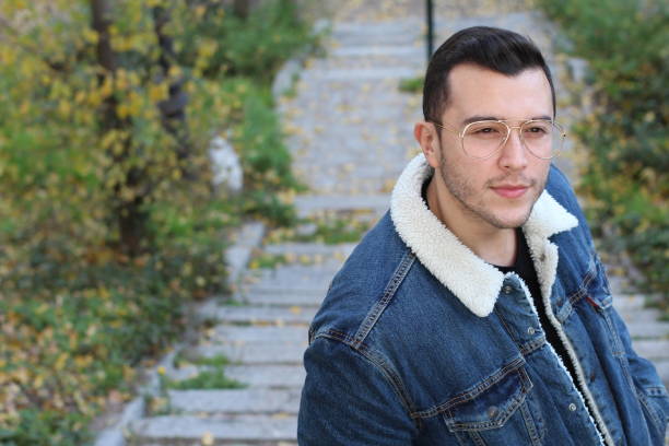 istock Handsome ethnic man rocking a timeless winter denim jacket 1084624824