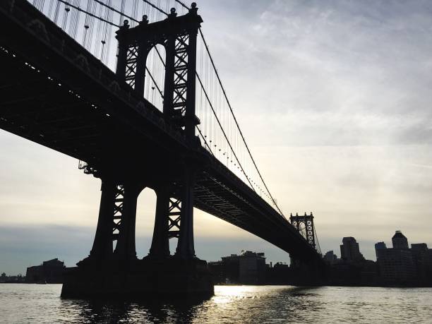 istock Low Angle View Of Suspension Bridge 1084628444